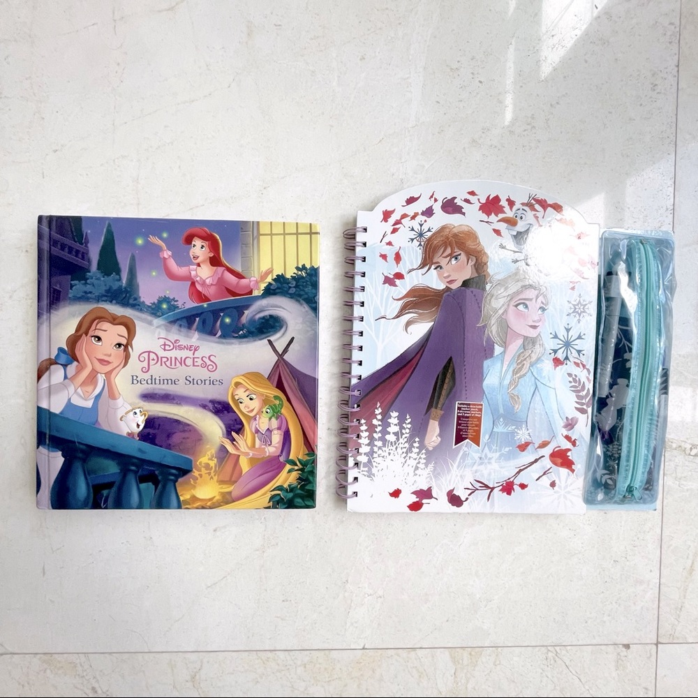 Frozen coloring book and Disney princess book bundle